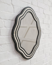 Load image into Gallery viewer, Black and White Striped French Mirror
