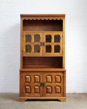 Load image into Gallery viewer, Brutalist Spanish Cabinet With Glass Panels
