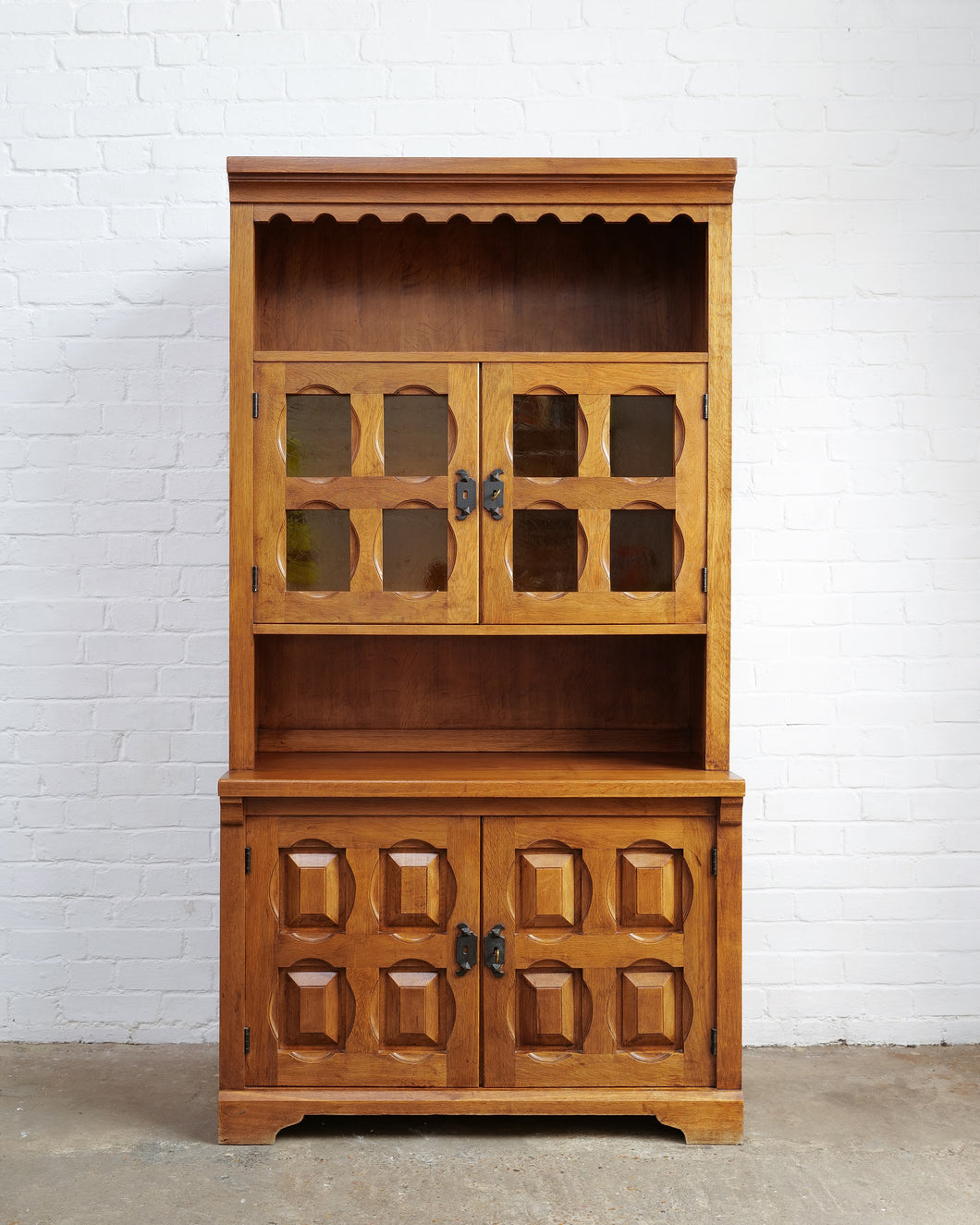 Brutalist Spanish Cabinet With Glass Panels