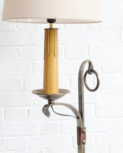 Load image into Gallery viewer, Leather and Wrought-iron Floor Lamp by Jean-Pierre RYCKAERT
