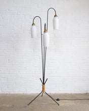 Load image into Gallery viewer, Triple Arm 1950&#39;s Metal Floor Lamp
