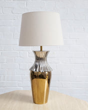 Load image into Gallery viewer, Silver And Brass Two Tone Lamp
