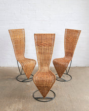 Load image into Gallery viewer, French Wicker Chairs in The style of Tom Dixon
