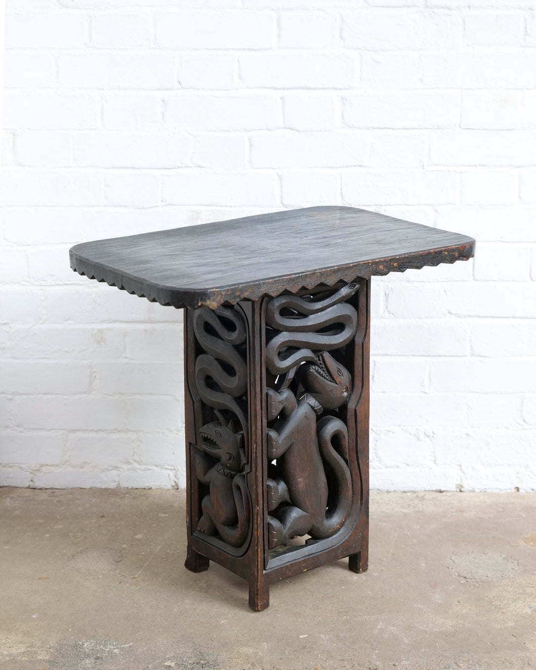 Hand Carved Side Table