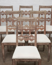 Load image into Gallery viewer, Set Of Six Cerused Oak Art Deco Dining Chairs
