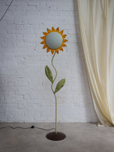 Load image into Gallery viewer, A 1970s Hand Painted Metal Sunflower Floor Lamp
