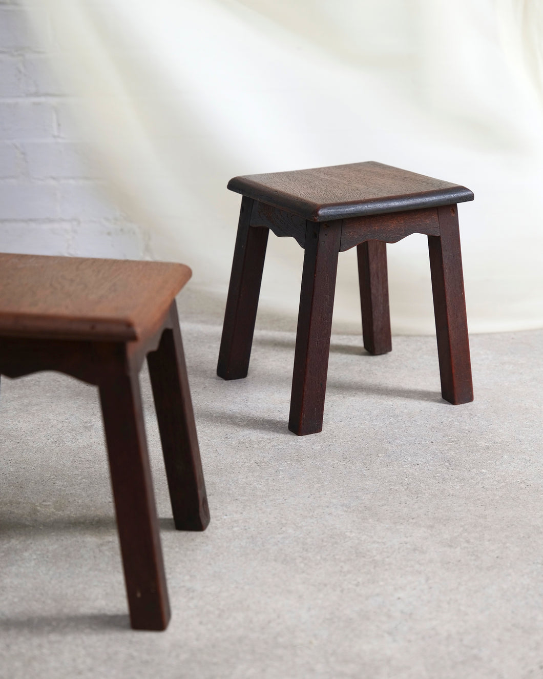 Pair of Solid Oak Side Tables