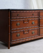 Load image into Gallery viewer, 1970&#39;s Faux Bamboo Double Chest of Drawers
