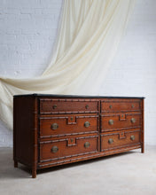 Load image into Gallery viewer, 1970&#39;s Faux Bamboo Double Chest of Drawers
