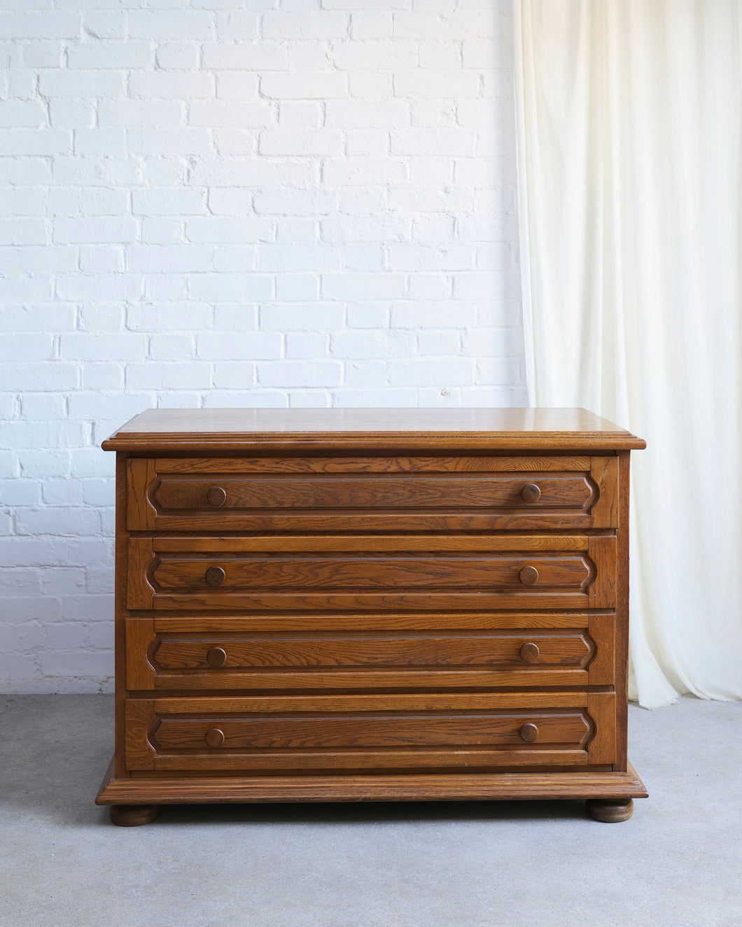 Solid Oak Chest Of Drawers