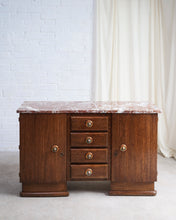 Load image into Gallery viewer, Art Deco Small Sideboard with pink marble top
