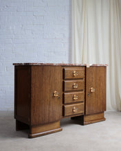 Load image into Gallery viewer, Art Deco Small Sideboard with pink marble top
