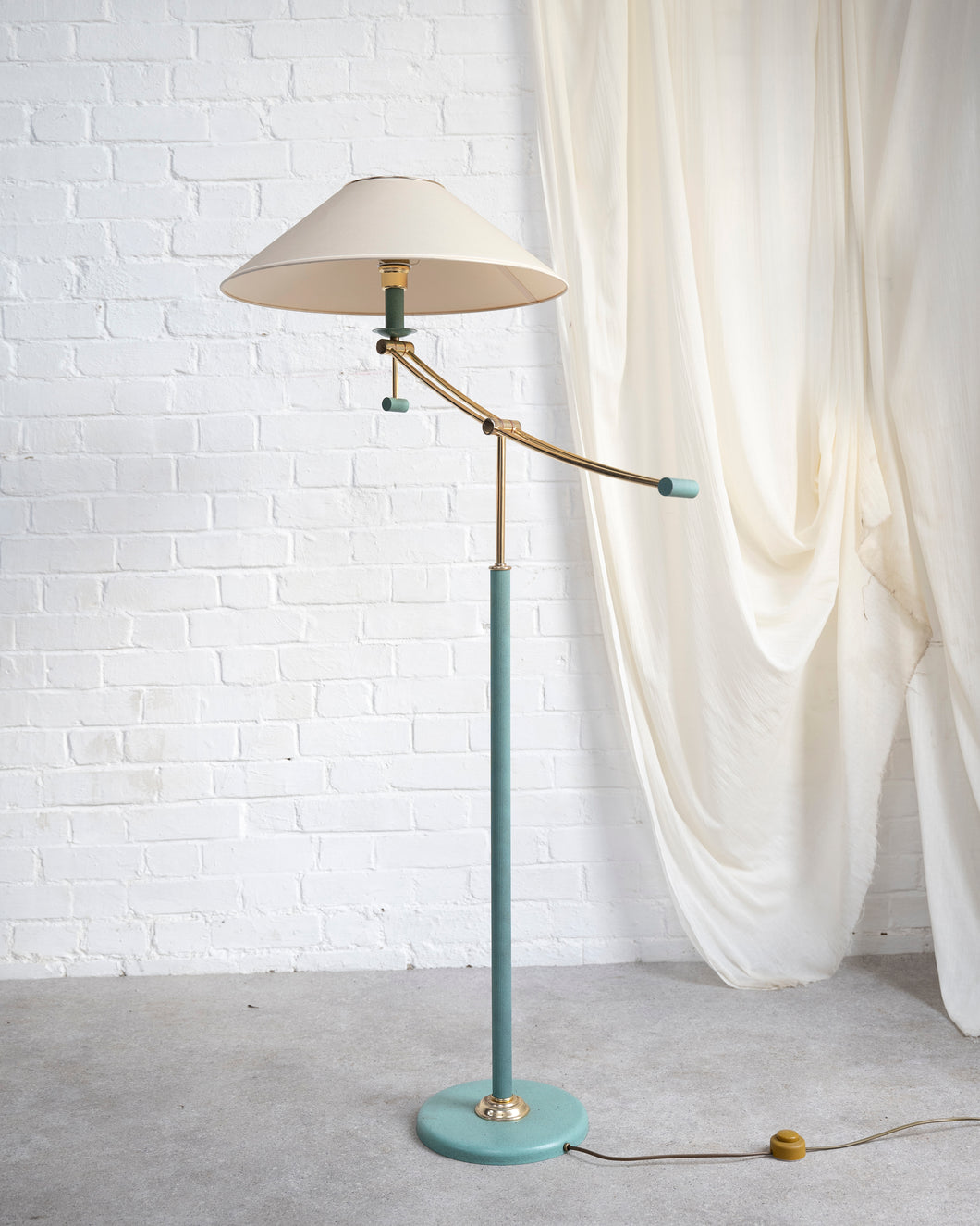 Italian Turquoise Floor Lamp