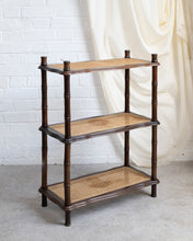 Load image into Gallery viewer, Wooden Faux Bamboo and Cane Shelves
