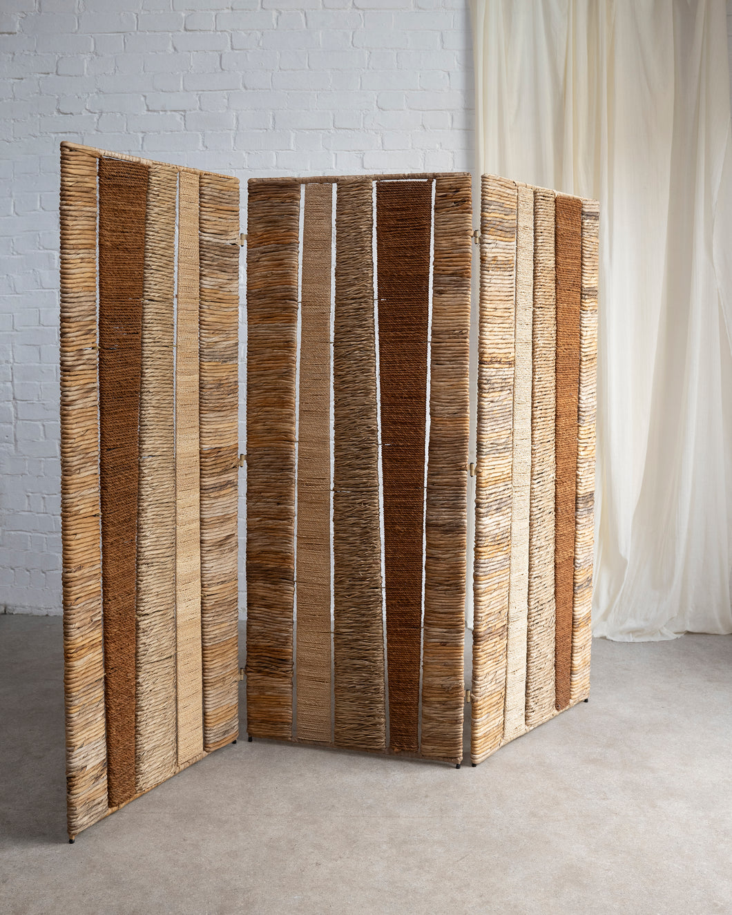 Folding Rattan Room Divider