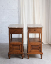 Load image into Gallery viewer, Pair of French Bedside Tables With Stone Tops
