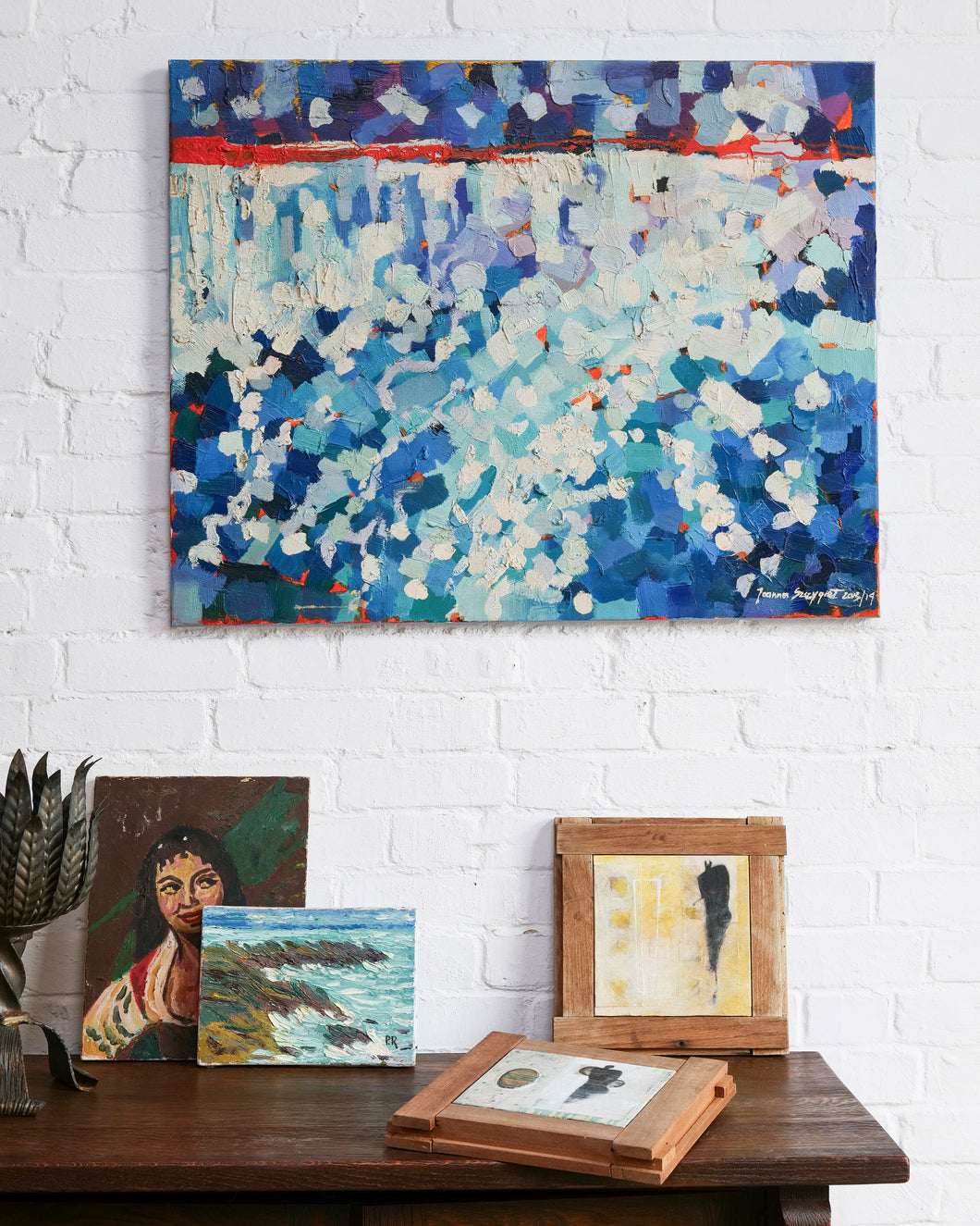 Abstract Oil On Canvas By Joanna Szczygiel