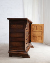 Load image into Gallery viewer, Solid Oak Brutalist Spanish Cabinet

