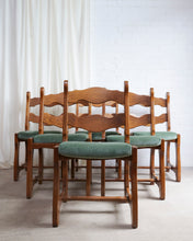Load image into Gallery viewer, Set Of 6 Razorback Oak Dining Chairs
