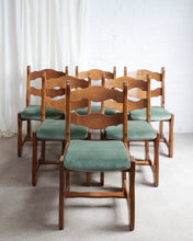 Load image into Gallery viewer, Set Of 6 Razorback Oak Dining Chairs
