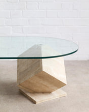 Load image into Gallery viewer, Post Modern Waterfall Glass Coffee Table
