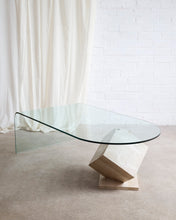 Load image into Gallery viewer, Post Modern Waterfall Glass Coffee Table
