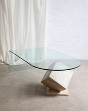 Load image into Gallery viewer, Post Modern Waterfall Glass Coffee Table
