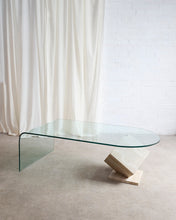 Load image into Gallery viewer, Post Modern Waterfall Glass Coffee Table
