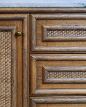 Load image into Gallery viewer, Rattan Sideboard with Marble Top
