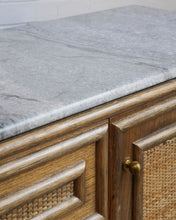 Load image into Gallery viewer, Rattan Sideboard with Marble Top
