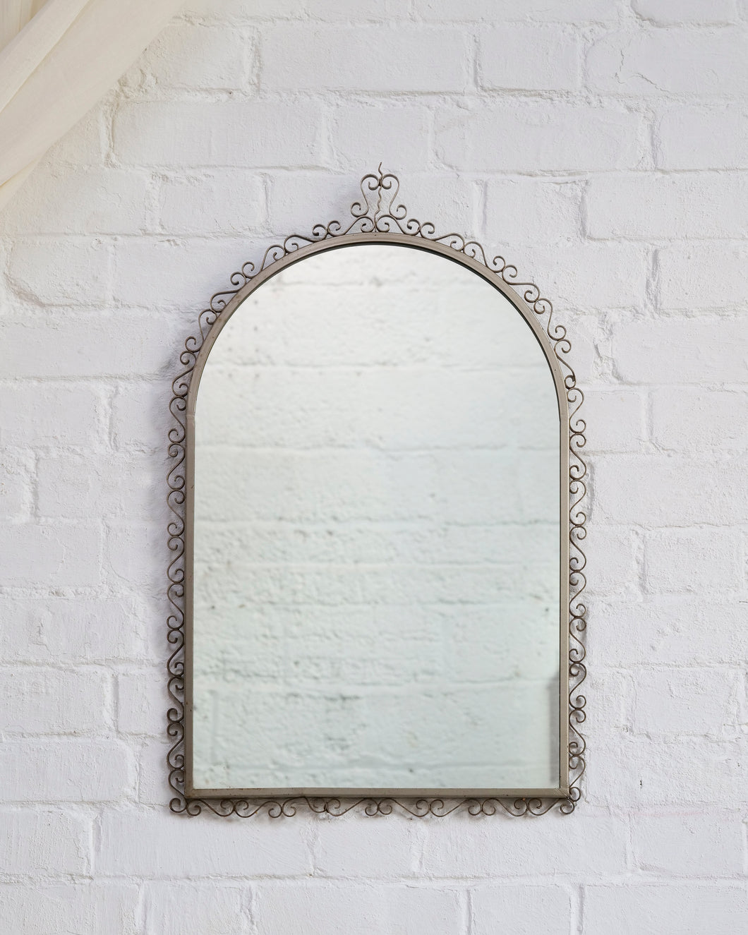 Art Deco Scrollwork Metal Mirror