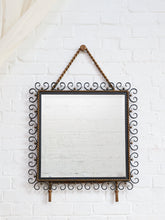 Load image into Gallery viewer, Metal Scrollwork and Tassel Mirror
