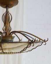 Load image into Gallery viewer, ONLY AVAILABLE AT THE SPOTLIGHT MARKET - Brass and Frosted Glass Sunburst Ceiling Pendant
