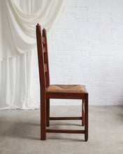 Load image into Gallery viewer, Brutalist Set of Razor Back Oak Dining Chairs
