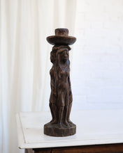 Load image into Gallery viewer, Hand Carved Wooden Candle Holder
