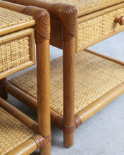 Load image into Gallery viewer, French Bamboo and Rattan Bedside Tables
