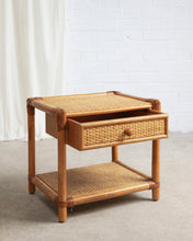Load image into Gallery viewer, French Bamboo and Rattan Bedside Tables
