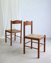 Load image into Gallery viewer, A Set Of 6 Rush Seat Dining Chairs
