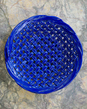 Load image into Gallery viewer, Vivid Blue Woven Spanish Bowl
