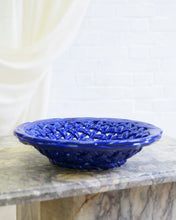 Load image into Gallery viewer, Vivid Blue Woven Spanish Bowl
