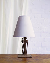 Load image into Gallery viewer, Small Art Deco French Art Deco Hammered French Lamp
