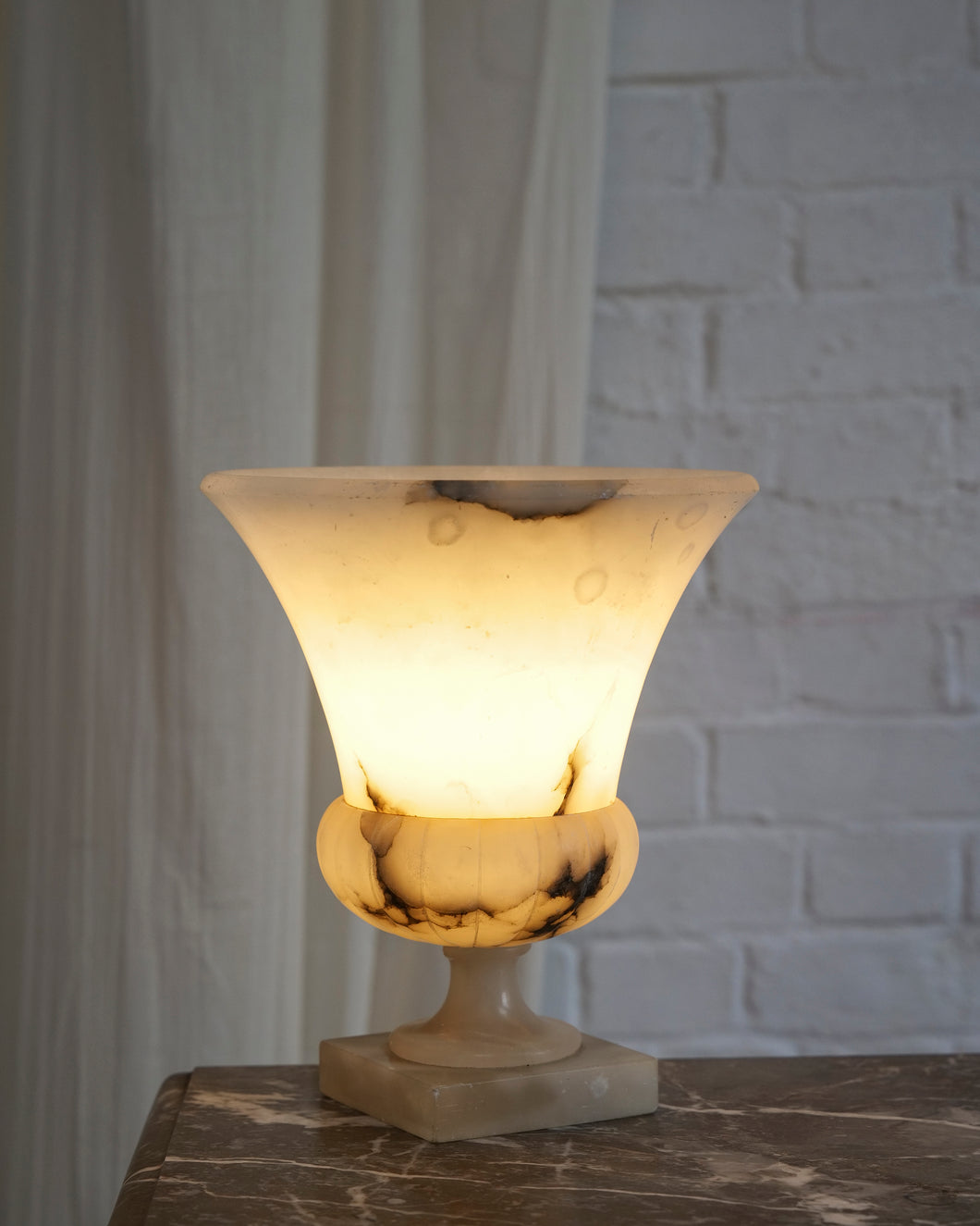 French Alabaster Uplighter