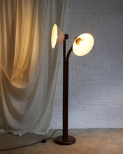 Load image into Gallery viewer, Solbackens Svarveri Solid Pine double headed floor Lamp
