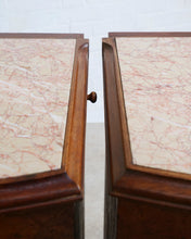 Load image into Gallery viewer, Art deco Walnut Veneer Bedside Tables

