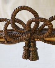 Load image into Gallery viewer, Antique Over Mantle Gilt Rope Mirror
