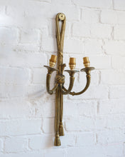 Load image into Gallery viewer, 19th Century Louis XVI Style Knot and Tassel Brass Wall Lights
