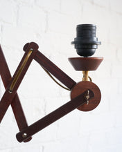 Load image into Gallery viewer, Midcentury Teak Scissor Lamp
