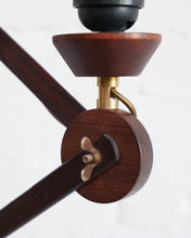 Load image into Gallery viewer, Midcentury Teak Scissor Lamp
