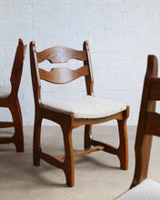 Load image into Gallery viewer, Set Of 6 Razor Back Oak Chairs By Guillerme Et Chambron

