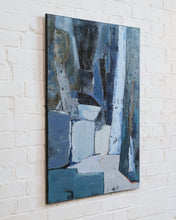 Load image into Gallery viewer, French Abstract in Blues Oil On Canvas
